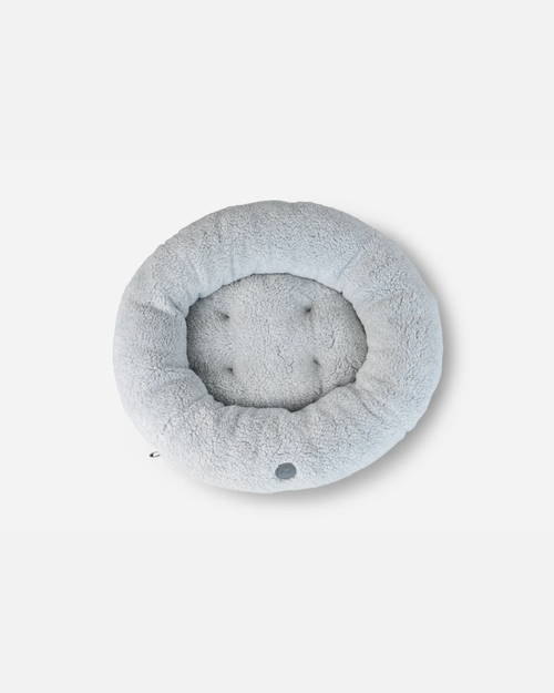 Chester & Lee | Furry Gray Donut Dog Bed