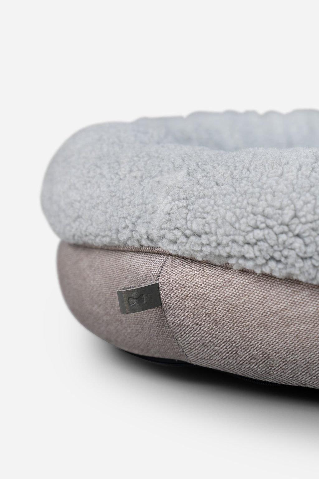 Chester & Lee | Furry Gray Donut Dog Bed