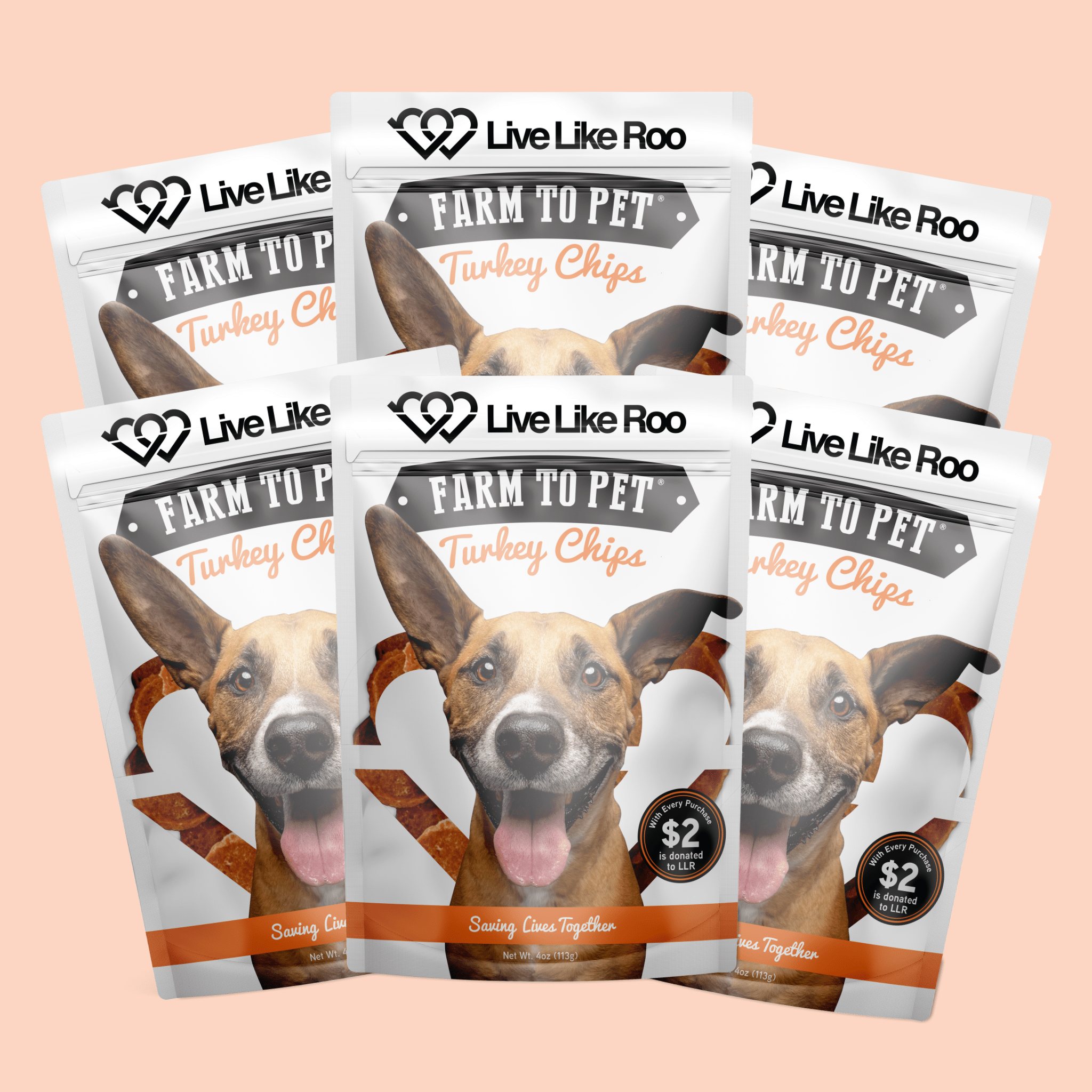 Live Like Roo Turkey Chips for Dogs | Dog Treats That Give Back